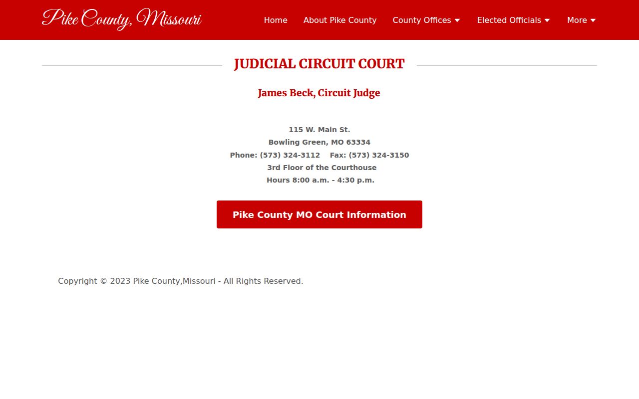 Pike County Circuit Court contact details