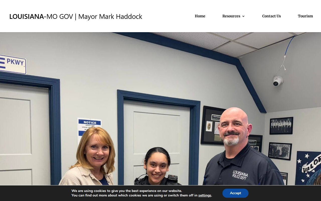 Louisiana Missouri Police Department contact page