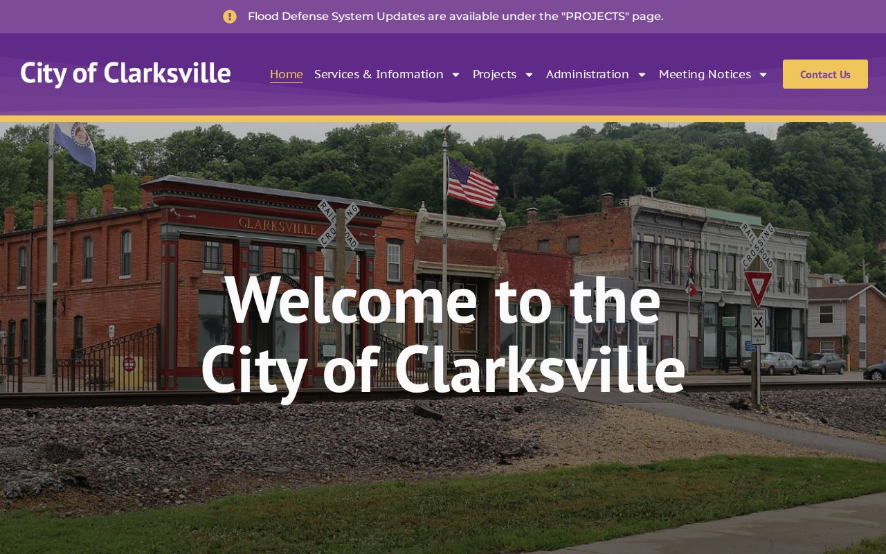 Clarksville Missouri City Hall contact page
