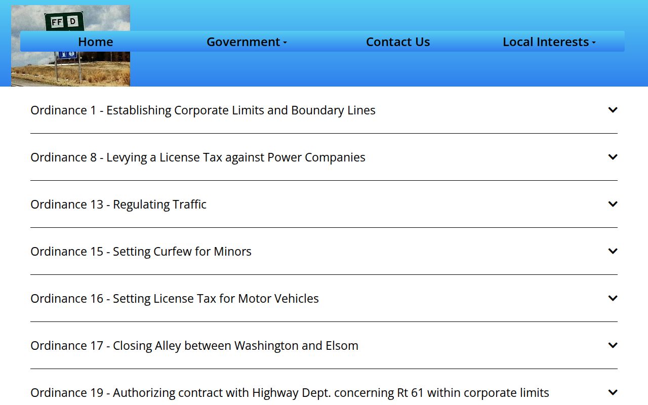 Eolia municipal court ordinance page