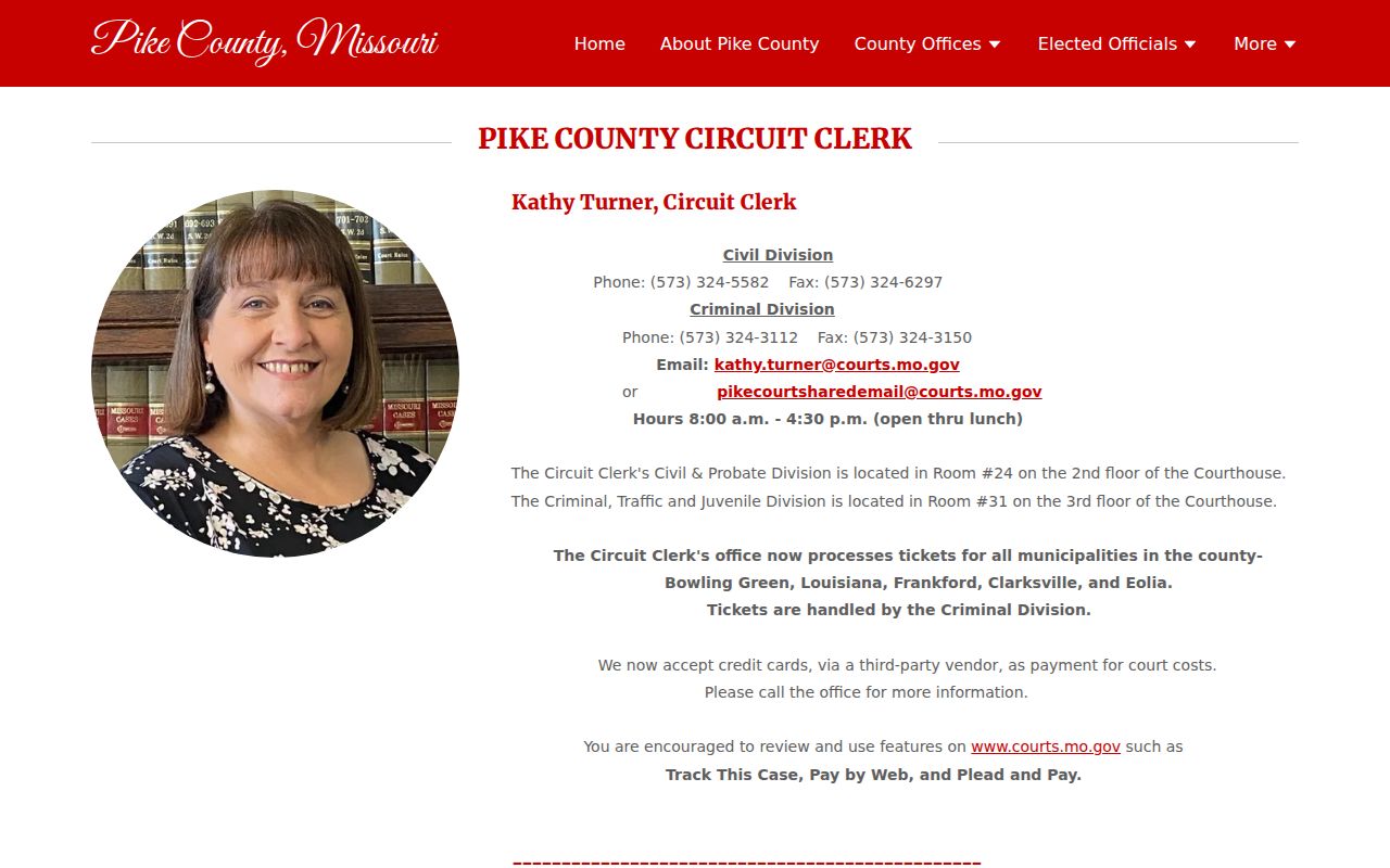 Pike County Circuit Clerk contact page